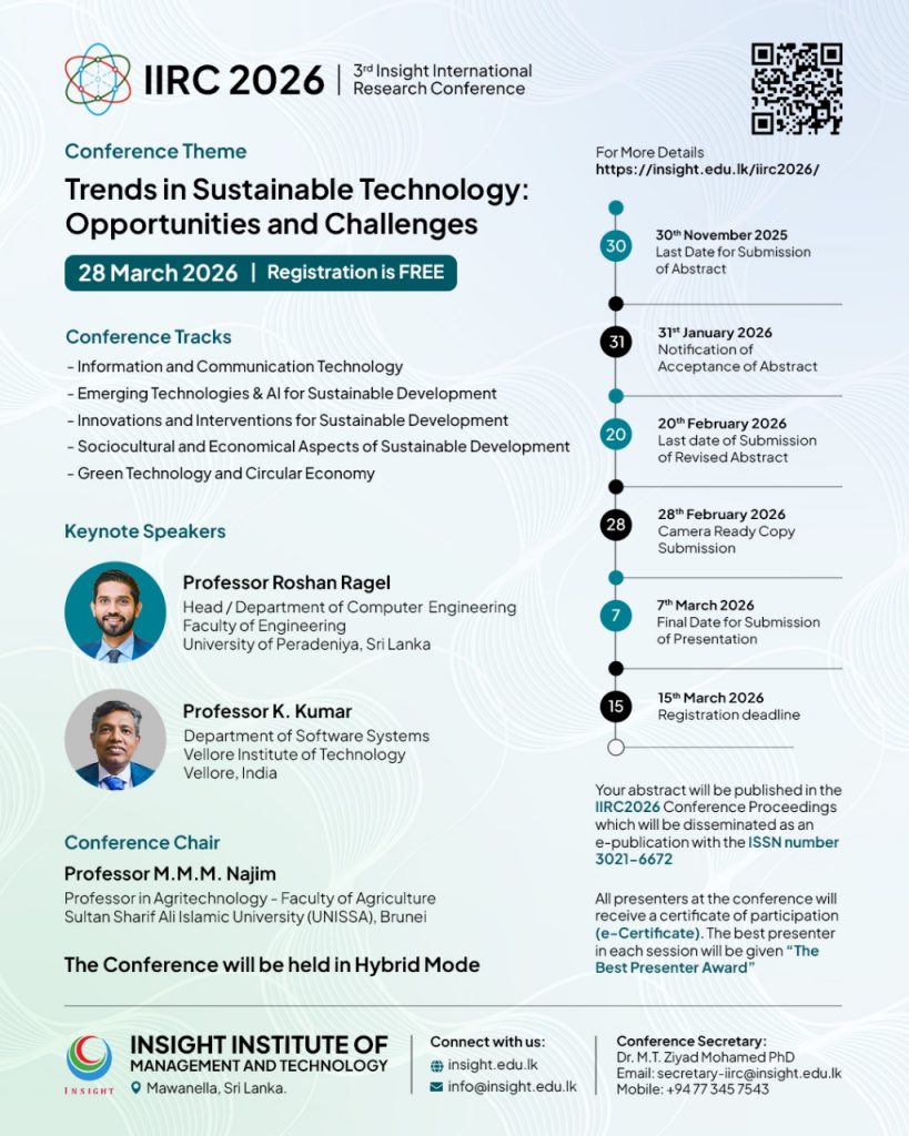 3rd Insight International Research Conference 2026 (IIRC2026)